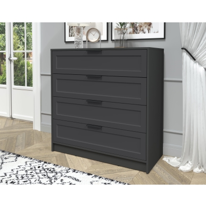 Kомод Тренд КТ-К100 (Антрацит ЛДСП/ Пепел ЛМДФ) Ш1000 В1020 Г451 Kомод Тренд КТ-К100 (Антрацит ЛДСП/ Пепел ЛМДФ) Ш1000 В1020 Г451